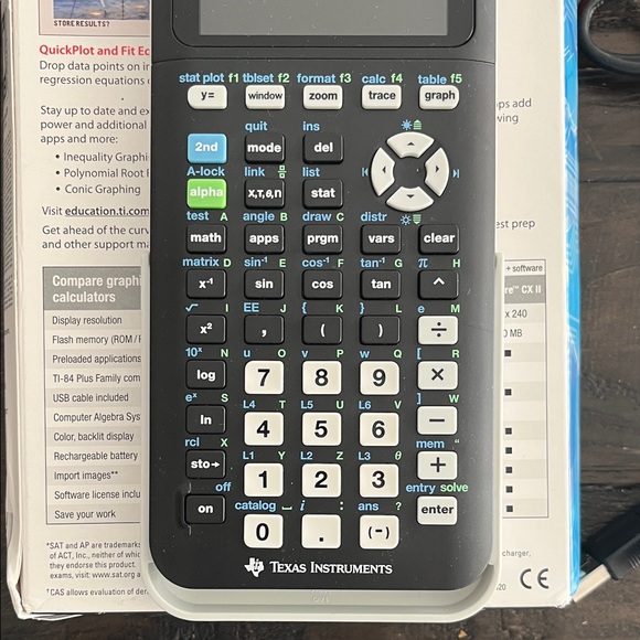 Texas Instruments TI-84 Plus CE Enhanced Graphing - Black - Picture 4 of 6